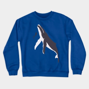 Humpback Whale and Human (clean version) Crewneck Sweatshirt